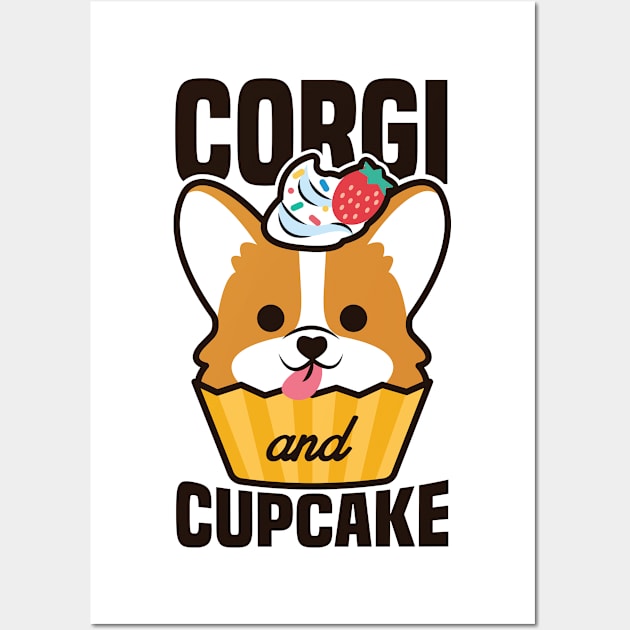 Corgi and Cupcake Wall Art by MShams13